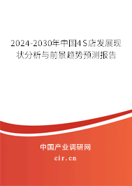 2024-2030年中國4S店發展現狀分析與前景趨勢預測報告