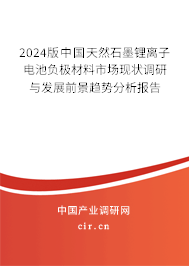 2024版中國天然石墨鋰離子電池負(fù)極材料市場現(xiàn)狀調(diào)研與發(fā)展前景趨勢分析報(bào)告