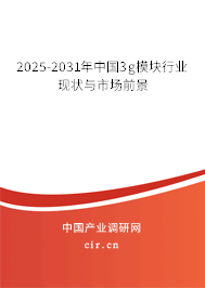 2025-2031年中國3g模塊行業(yè)現(xiàn)狀與市場前景