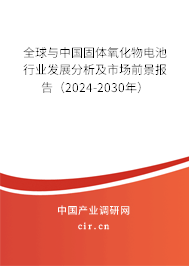 全球與中國固體氧化物電池行業發展分析及市場前景報告（2024-2030年）