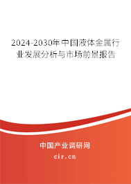 2024-2030年中國液體金屬行業發展分析與市場前景報告