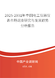 2025-2031年中國電工儀器儀表市場調查研究與發展趨勢分析報告