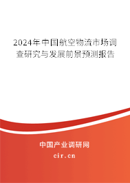 2024年中國航空物流市場調(diào)查研究與發(fā)展前景預測報告