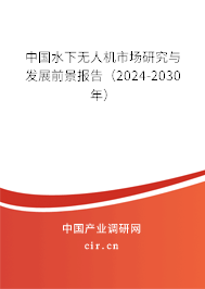 中國水下無人機市場研究與發展前景報告（2024-2030年）