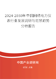 2024-2030年中國網絡電力儀表行業發展調研與前景趨勢分析報告