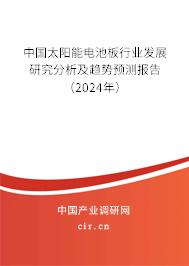 中國太陽能電池板行業(yè)發(fā)展研究分析及趨勢預(yù)測報告（2024年）