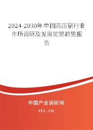 2024-2030年中國高壓鍋行業(yè)市場調研及發(fā)展前景趨勢報告