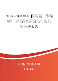 2024-2030年中國純堿（碳酸鈉）市場調查研究與行業前景分析報告