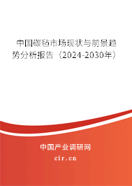 中國碳?xì)质袌?chǎng)現(xiàn)狀與前景趨勢(shì)分析報(bào)告（2024-2030年）