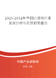 2025-2031年中國(guó)小游戲行業(yè)發(fā)展分析與前景趨勢(shì)報(bào)告