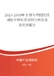 2025-2030年全球與中國無線通信市場現狀調研分析及發展前景報告