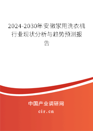 2024-2030年安徽家用洗衣機行業(yè)現(xiàn)狀分析與趨勢預(yù)測報告