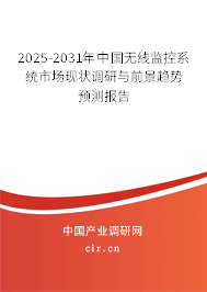 2025-2031年中國無線監控系統市場現狀調研與前景趨勢預測報告