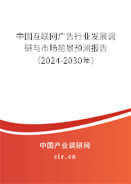 中國互聯網廣告行業發展調研與市場前景預測報告（2024-2030年）