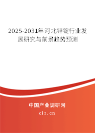 2025-2031年河北鋅錠行業發展研究與前景趨勢預測