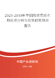 2025-2030年中國陶瓷花紙市場現狀分析與前景趨勢預測報告