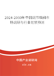 2024-2030年中國調節蝶閥市場調研與行業前景預測