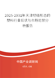 2025-2031年天津初級形態的塑料行業現狀與市場前景分析報告