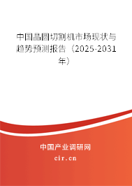 中國晶圓切割機市場現狀與趨勢預測報告（2025-2031年）