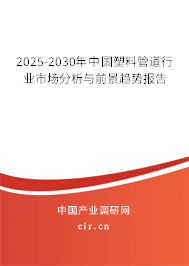 2025-2030年中國塑料管道行業市場分析與前景趨勢報告