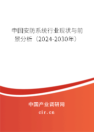 中國安防系統行業現狀與前景分析（2024-2030年）