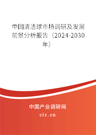 中國清潔球市場調(diào)研及發(fā)展前景分析報(bào)告（2024-2030年）