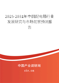 2024-2030年中國(guó)配電箱行業(yè)發(fā)展研究與市場(chǎng)前景預(yù)測(cè)報(bào)告