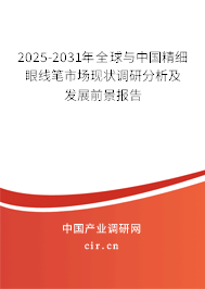 2025-2031年全球與中國精細眼線筆市場現狀調研分析及發展前景報告