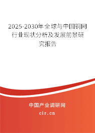 2025-2030年全球與中國(guó)銅網(wǎng)行業(yè)現(xiàn)狀分析及發(fā)展前景研究報(bào)告