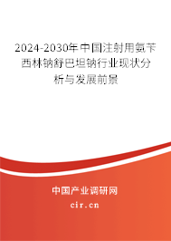 2024-2030年中國注射用氨芐西林鈉舒巴坦鈉行業(yè)現(xiàn)狀分析與發(fā)展前景