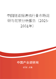 中國隧道掘進機行業市場調研與前景分析報告（2025-2031年）